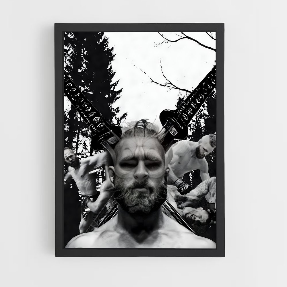 Poster Beard & Bullets – affiche MMA (vue 2)